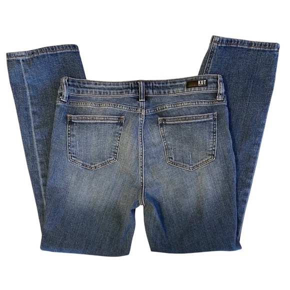 KUT FROM THE KLOTH Catherine Boyfriend Destroyed Denim Jeans Women’s Size 10 - Picture 2 of 9
